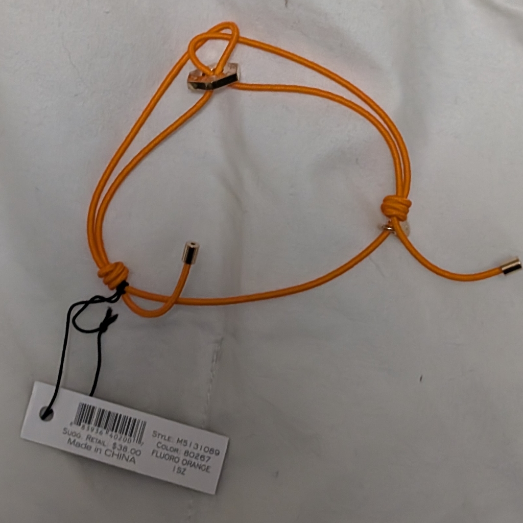 Nwt Marc By Marc Jacobs Adjustable Orange Bracelet 38$